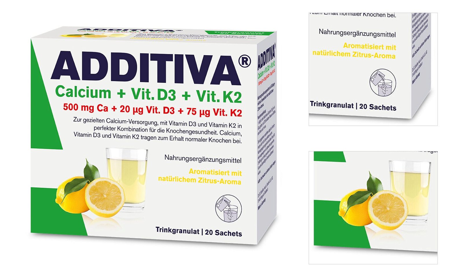 Additiva Vápnik + D3 + K2, nápoj 8
