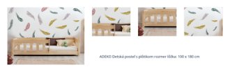 ADEKO Detská posteľ s plôtikom rozmer lôžka: 100 x 180 cm 1