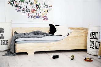 Drevená posteľ so zábranami Easy Edge rozmer lôžka: 100 x 170 cm