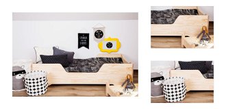 ADEKO Drevená posteľ so zábranami Easy Middle rozměr lůžka: 70 x 160 cm 3