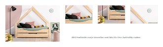 Posteľ domček s oválnym výrezom Clasic rozmer lôžka: 100 x 150 cm, šuplík, nožičky: so šuplíkom 1