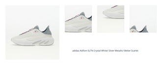 adidas Adifom SLTN Crystal White/ Silver Metallic/ Better Scarlet 1