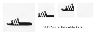 adidas Adilette Black/ White/ Black 1