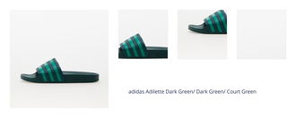 adidas Adilette Dark Green/ Dark Green/ Court Green 1