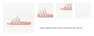 adidas Adilette W Worn Mauve/ Ftw White/ Worn Mauve 1