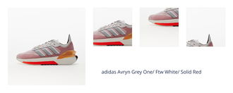 adidas Avryn Grey One/ Ftw White/ Solid Red 1