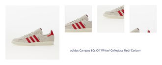 adidas Campus 80s Off White/ Collegiate Red/ Carbon 1