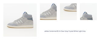 adidas Centennial 85 Hi Clear Grey/ Crystal White/ Light Grey 1