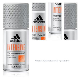 Adidas Cool & Dry Intensive dezodorant roll-on pre mužov 50 ml 1