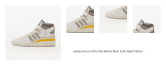 adidas Forum 84 Hi Ftw White/ Multi Solid Grey/ Yellow 1