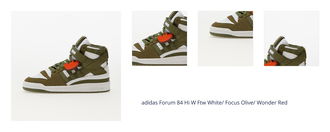 adidas Forum 84 Hi W Ftw White/ Focus Olive/ Wonder Red 1