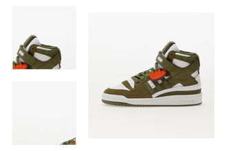 adidas Forum 84 Hi W Ftw White/ Focus Olive/ Wonder Red 4