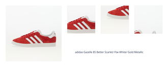 adidas Gazelle 85 Better Scarlet/ Ftw White/ Gold Metallic 1