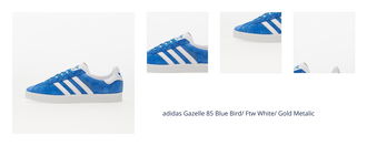 adidas Gazelle 85 Blue Bird/ Ftw White/ Gold Metalic 1