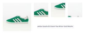 adidas Gazelle 85 Green/ Ftw White/ Gold Metallic 1