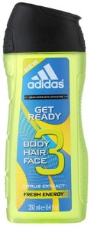 Adidas Get Ready! sprchový gél 3v1 pre mužov 250 ml