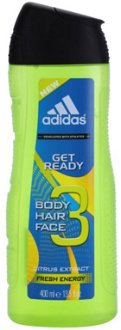 Adidas Get Ready! sprchový gél 3v1 pre mužov 400 ml