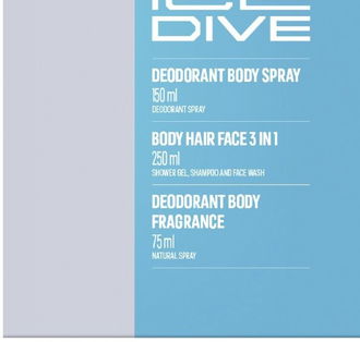 Adidas Ice Dive - deodorant s rozprašovačem 75 ml + sprchový gel 250 ml + deodorant ve spreji 150 ml 8