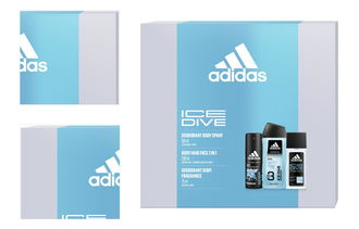 Adidas Ice Dive - deodorant s rozprašovačem 75 ml + sprchový gel 250 ml + deodorant ve spreji 150 ml 4