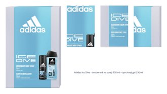 Adidas Ice Dive - deodorant ve spreji 150 ml + sprchový gel 250 ml 1