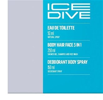 Adidas Ice Dive - toaletná voda s rozprašovačom 50 ml + sprchový gél 250 ml + dezodorant v spreji 150 ml 8
