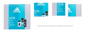 Adidas Ice Dive - toaletná voda s rozprašovačom 50 ml + sprchový gél 250 ml + dezodorant v spreji 150 ml 1