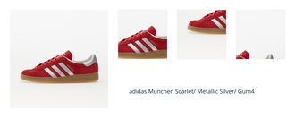 adidas Munchen Scarlet/ Metallic Silver/ Gum4 1