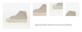 adidas Nizza Platform Mid W Aluminium/ Aluminium/ Off White 1