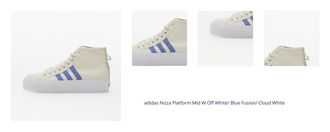 adidas Nizza Platform Mid W Off White/ Blue Fusion/ Cloud White 1