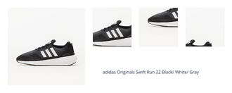 adidas Originals Swift Run 22 Black/ White/ Gray 1