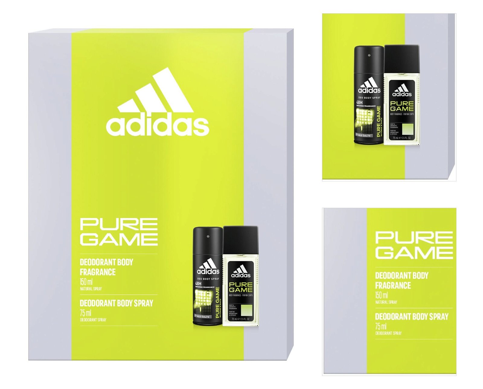 Adidas Pure Game - deodorant s rozprašovačem 75 ml + deodorant ve spreji 150 ml 8