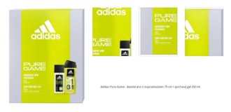 Adidas Pure Game - deodorant s rozprašovačem 75 ml + sprchový gel 250 ml 1