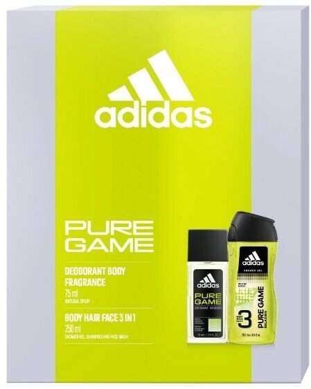 Adidas Pure Game - deodorant s rozprašovačem 75 ml + sprchový gel 250 ml