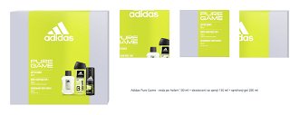 Adidas Pure Game - voda po holení 100 ml + deodorant ve spreji 150 ml + sprchový gel 250 ml 1