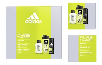 Adidas Pure Game - voda po holení 100 ml + deodorant ve spreji 150 ml + sprchový gel 250 ml 3