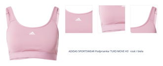 ADIDAS SPORTSWEAR Podprsenka 'TLRD MOVE HS'  rosé / biela 1