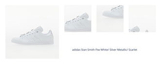 adidas Stan Smith Ftw White/ Silver Metallic/ Scarlet 1