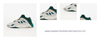 adidas Streetball II Ftw White/ Dark Green/ Ecru Tint 1