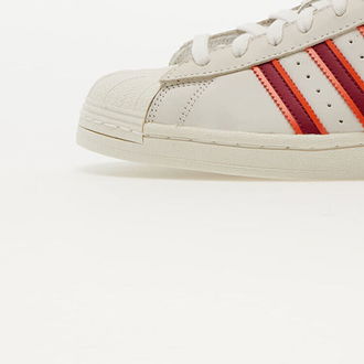 adidas Superstar Cloud White/ Legend Burgundy/ Semi Orange 8