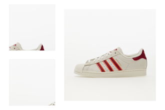 adidas Superstar Cloud White/ Legend Burgundy/ Semi Orange 4