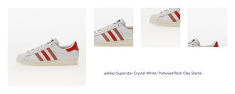 adidas Superstar Crystal White/ Preloved Red/ Clay Starta 1