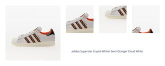 adidas Superstar Crystal White/ Semi Orange/ Cloud White 1