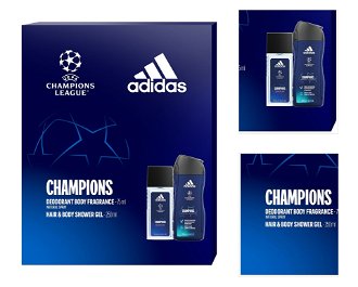 Adidas UEFA Champions League Edition - deodorant s rozprašovačem 75 ml + sprchový gel 250 ml 3
