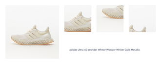 adidas Ultra 4D Wonder White/ Wonder White/ Gold Metallic 1