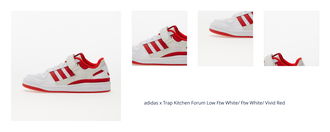 adidas x Trap Kitchen Forum Low Ftw White/ Ftw White/ Vivid Red 1