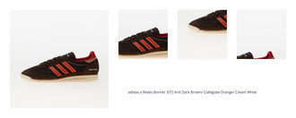 adidas x Wales Bonner Sl72 Knit Dark Brown/ Collegiate Orange/ Cream White 1