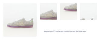 adidas x Youth Of Paris Campus Crystal White/ Grey One/ Solar Green 1