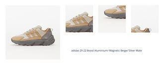 adidas ZX 22 Boost Aluminium/ Magnetic Beige/ Silver Mate 1