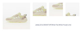 adidas ZX 22 BOOST Off White/ Ftw White/ Purple Lime 1