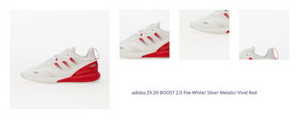 adidas ZX 2K BOOST 2.0 Ftw White/ Silver Metalic/ Vivid Red 1